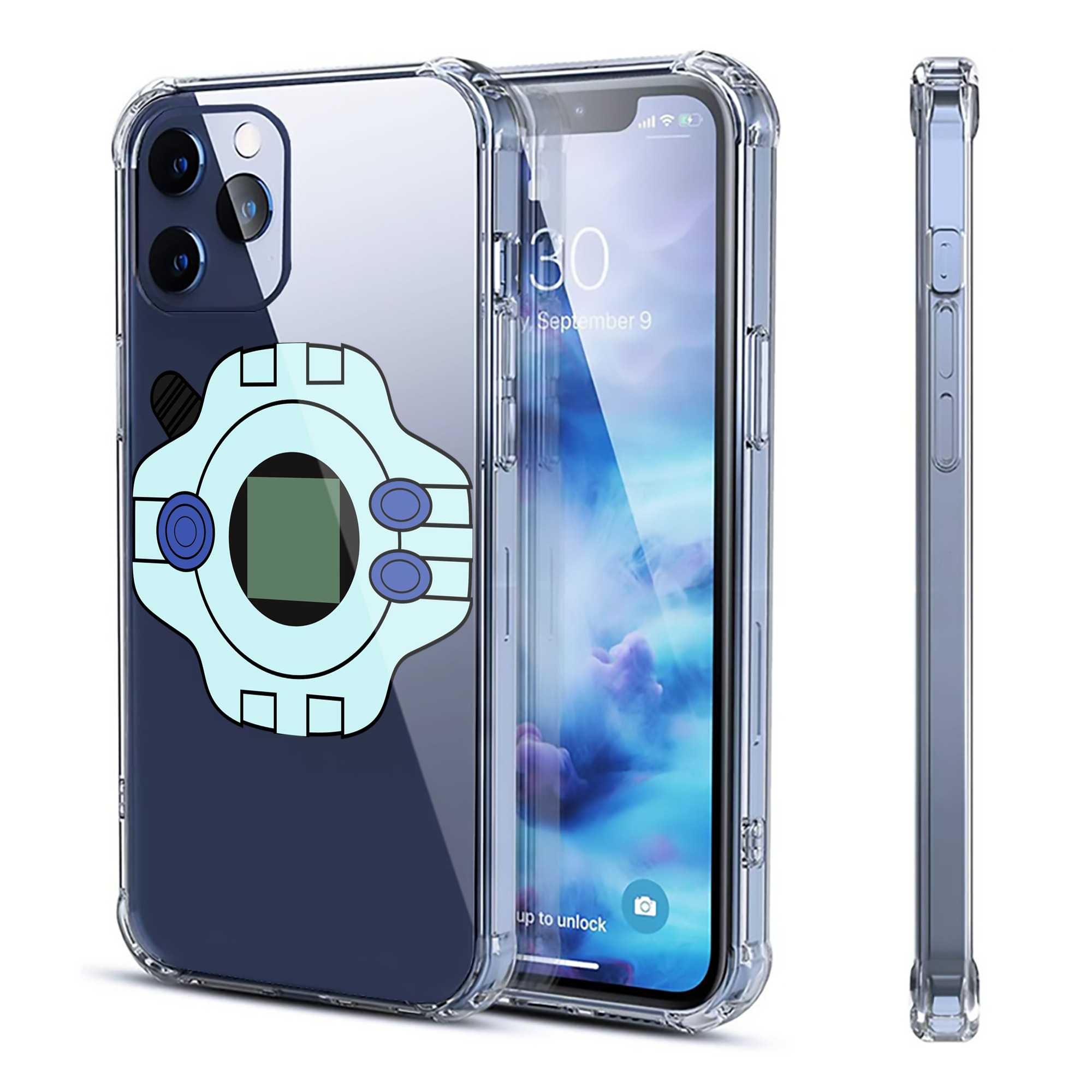（画像用） Digimon デジタルモンスター/デジモン 【iPhone 12シリーズ対応】透明スマホケース（クリアソフトケース）
